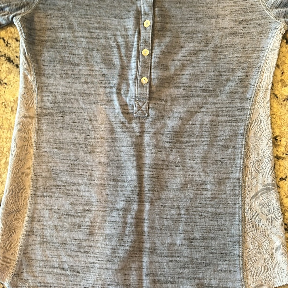 Sanctuary blue heather henley with lace details. Small - Picture 9 of 11